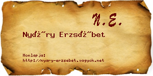 Nyáry Erzsébet névjegykártya